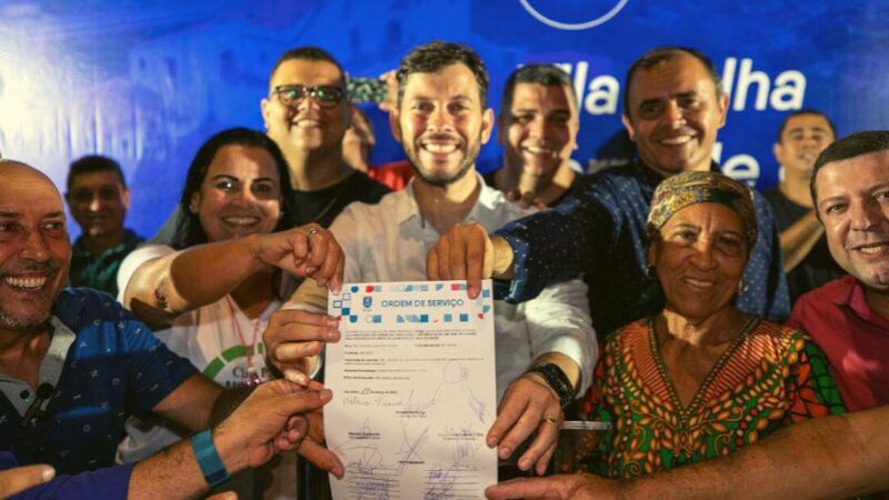 ​Assinada ordem de serviço para pavimentação no bairro Ilha das Flores em Vila Velha