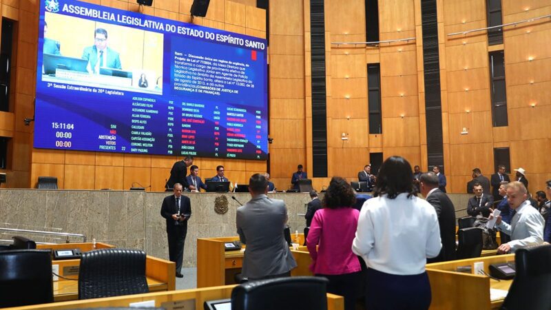 Ales Aprova Mudança do Cargo de Técnico Legislativo Júnior para Agente de Polícia Legislativa