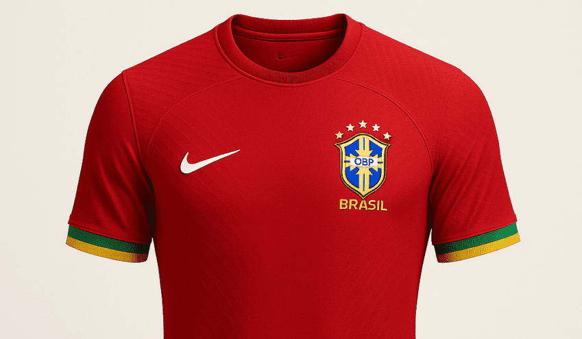 Site inglês diz que uniforme reserva da seleção brasileira será vermelho