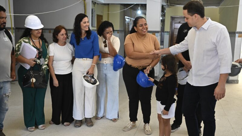O fim das escolas de madeira em Vitória: Pazolini visita obras do novo CMEI de Tempo Integral em Nova Palestina