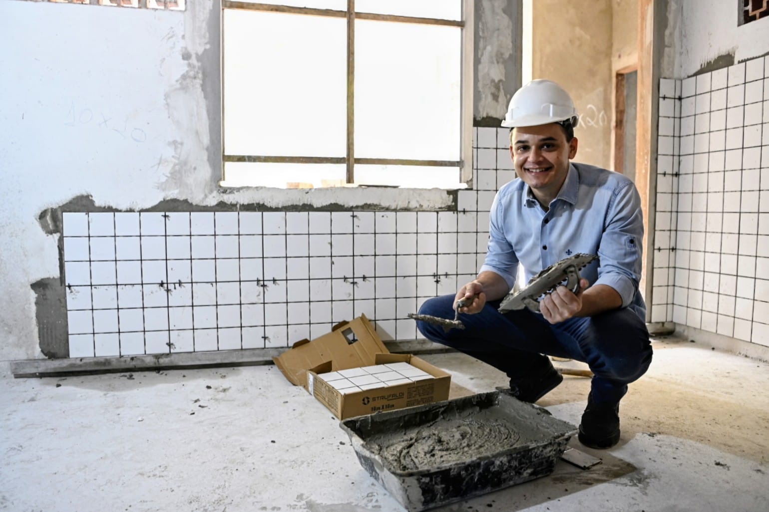 Pazolini visita obras da nova EMEF Irmã Jacinta, no Romão, obra aguardada a décadas pela comunidade