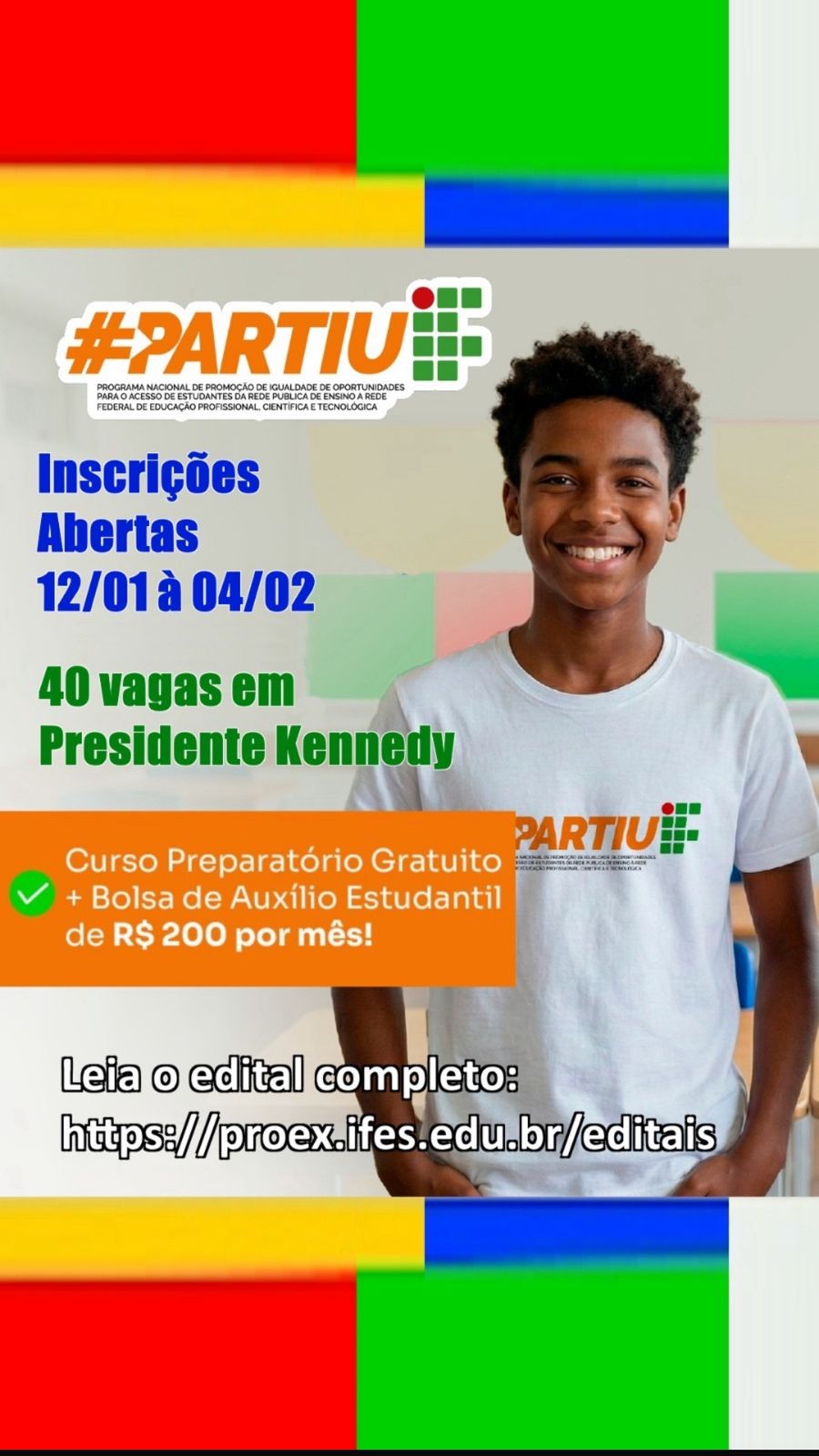 Chegou a hora! Inscrições abertas para o Partiu IF 📚