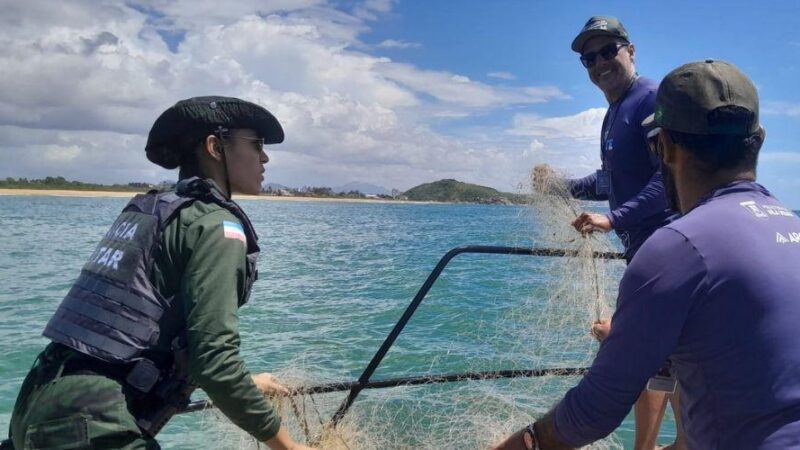 Fiscalização apreende redes ilegais e intensifica combate à pesca predatória