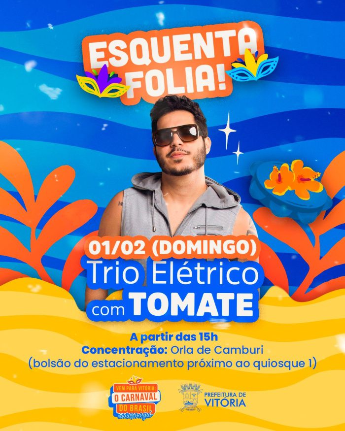 Tomate comanda trio elétrico que dá início ao Carnaval 2026 em Vitória no domingo