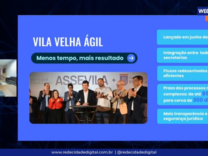 Vila Velha destaca transformação digital em webinar da Rede Cidade Digital