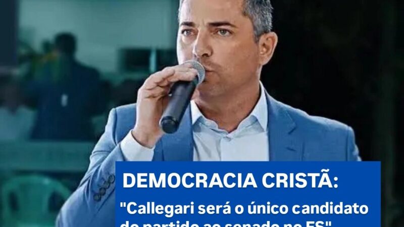 Wellington Callegari será o único candidato do DC ao Senado; parlamentar tem 3,5% nas pesquisas