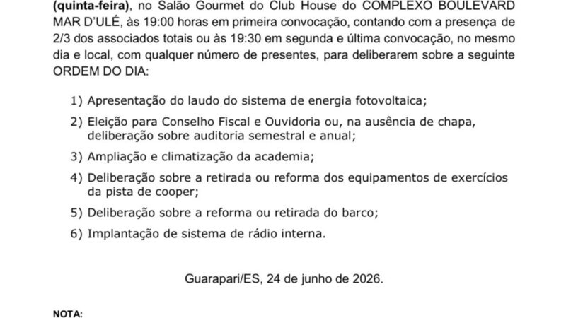 Edital de Convocação