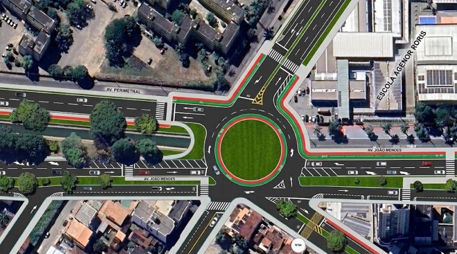 Intervenção na Avenida João Mendes reorganiza fluxo de veículos em Santa Mônica