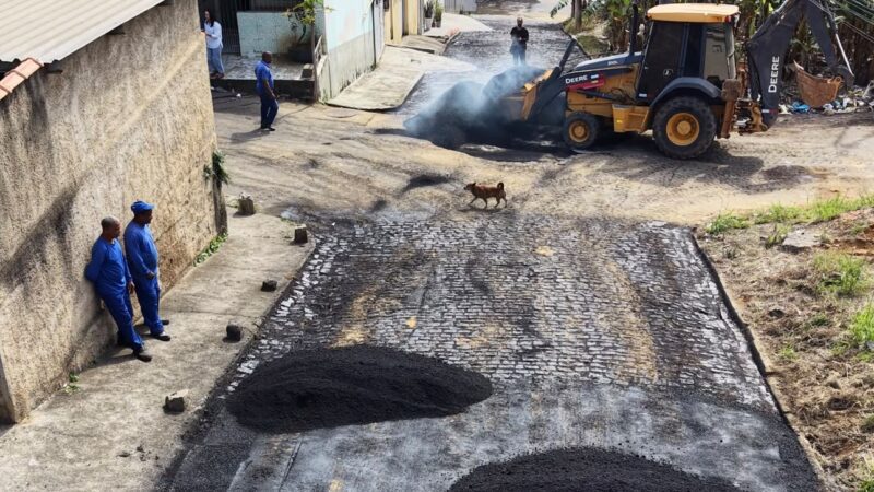 São Geraldo II recebe obras de pavimentação em trecho do bairro