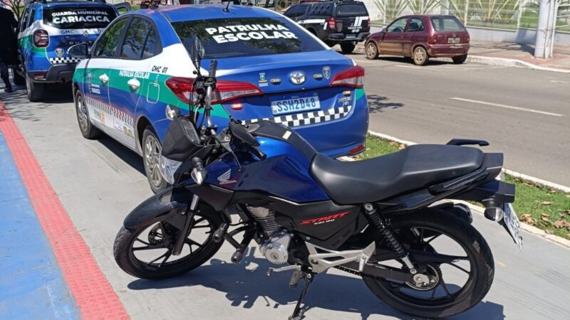 Motocicleta com restrição é recuperada pela Guarda Municipal após alerta do Cerco Eletrônico