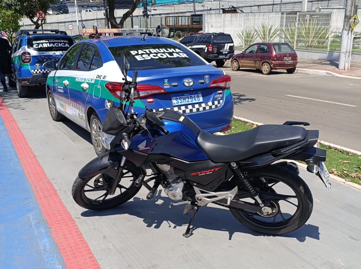 Motocicleta com restrição é recuperada pela Guarda Municipal após alerta do Cerco Eletrônico
