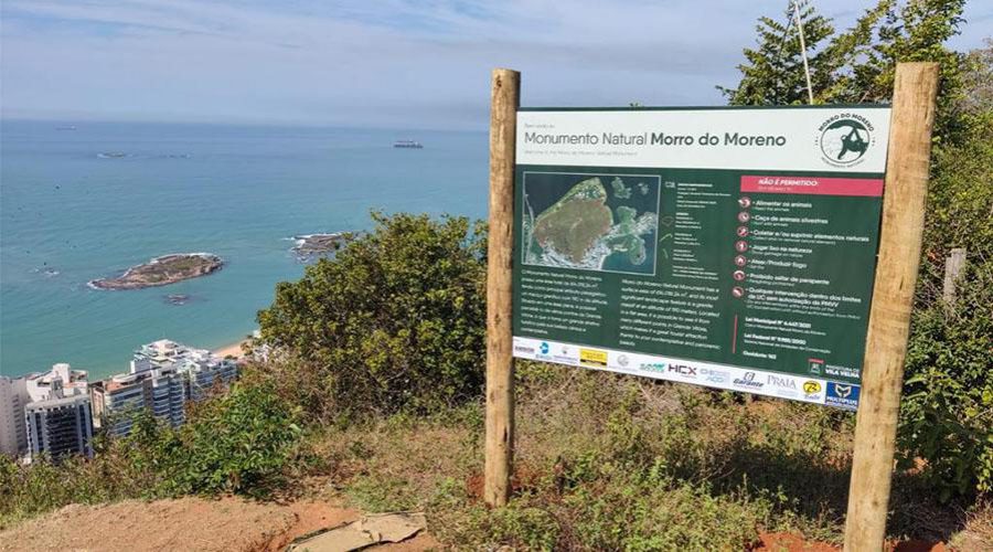 Vila Velha: ​placas informativas são instaladas no Mona do Morro do Moreno