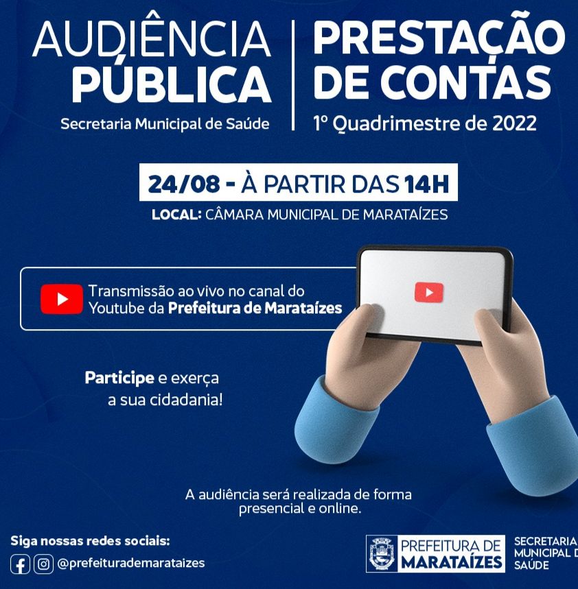 Marataízes: Secretaria Municipal de Saúde realizará Audiência Pública nesta quarta-feira (24)