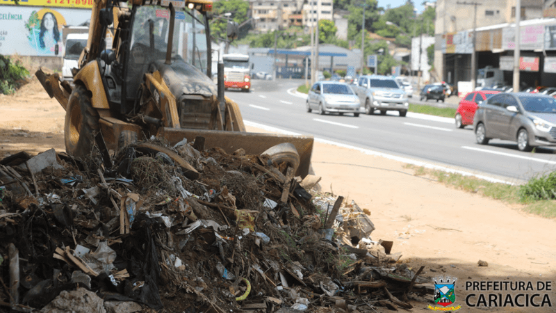 Secretaria de Serviços já retirou 800 mil toneladas de resíduos das ruas de Cariacica