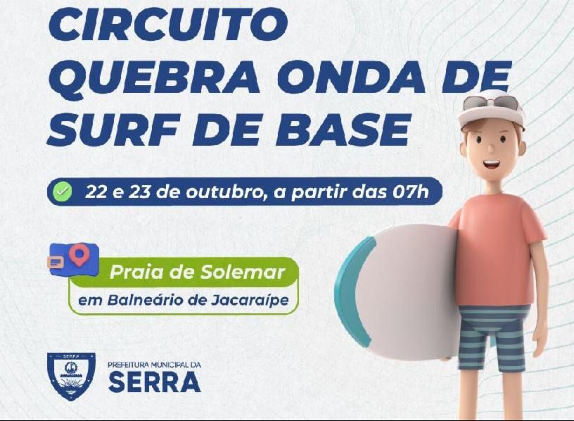 Serra recebe etapa do circuito Quebra Onda de Surf neste final de semana