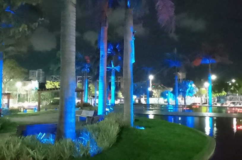 Pontos da Serra ganham iluminação especial em alusão ao Novembro Azul