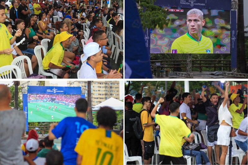 Torcida da Serra marca golaço de alegria na transmissão do jogo do Brasil no Parque da Cidade