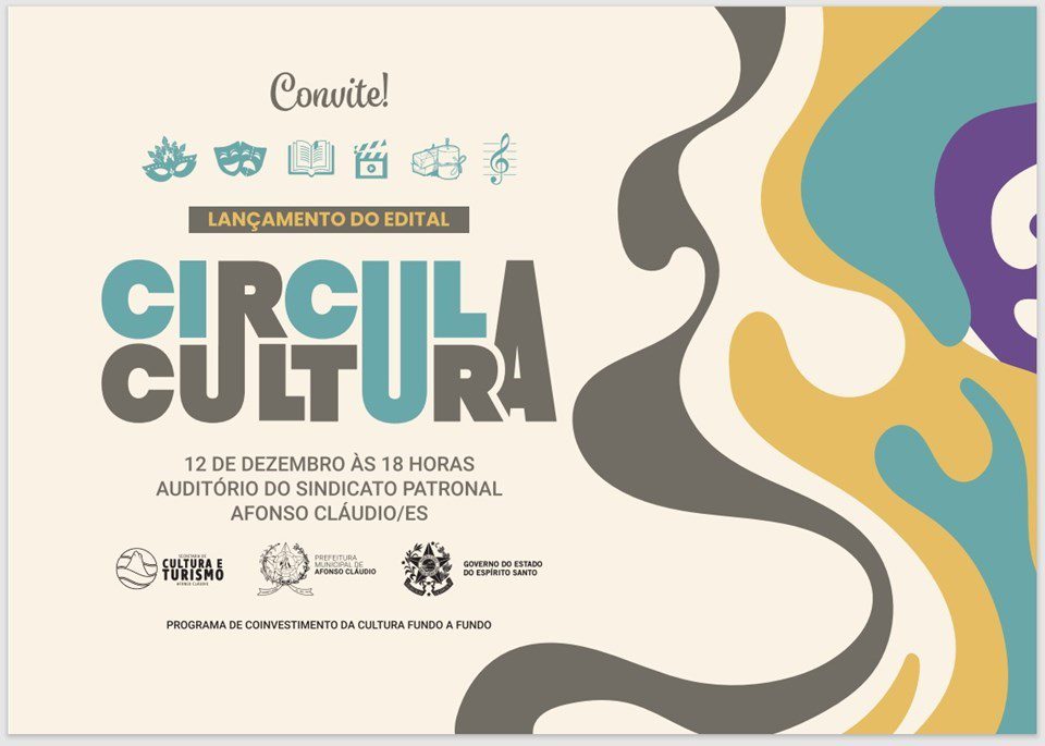 Fundo a Fundo: Afonso Cláudio lança Edital Circula Cultura com investimento de mais de R$ 130 mil nesta segunda-feira (12)