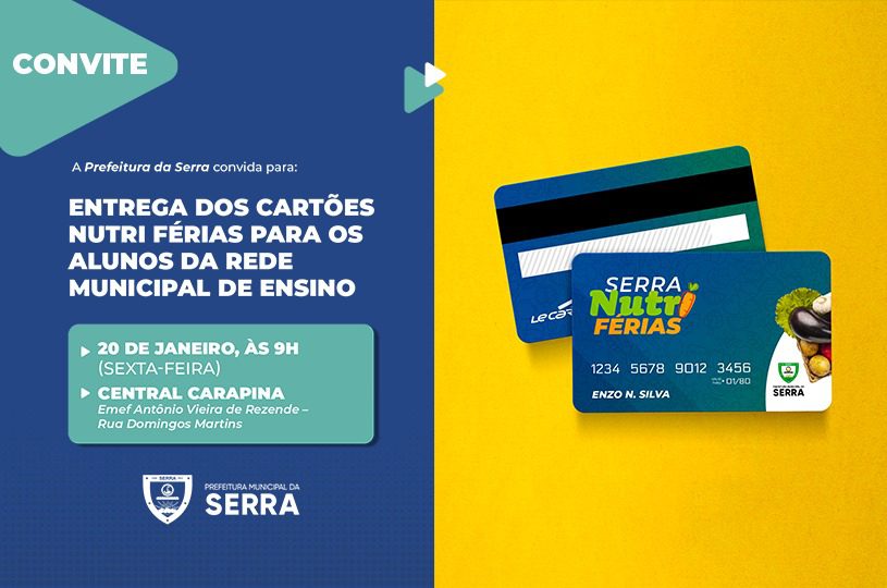 Alunos da Serra recebem cartão alimentação a partir desta sexta (20)