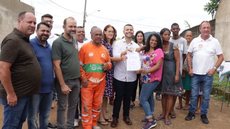 Bairro Caxias do Sul em Viana recebe ordem de serviço para conclusão de pavimentação