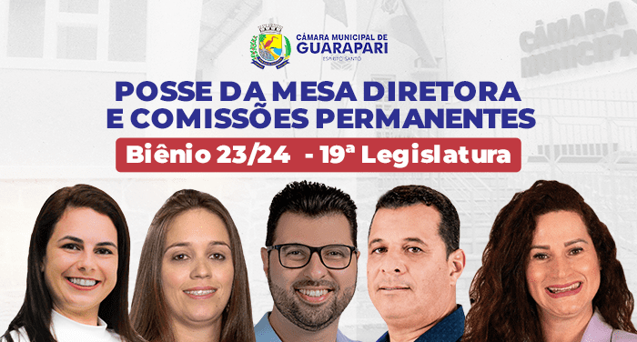 Câmara de Guarapari empossa Mesa Diretora e Comissões Permanentes para 2023/24