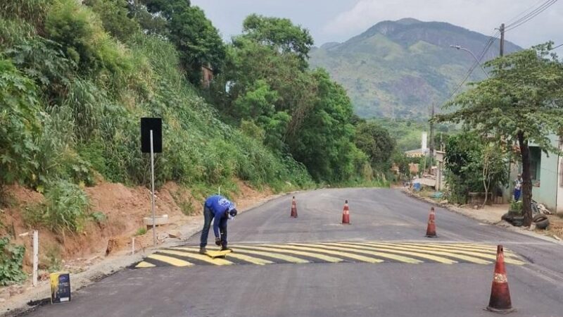 Avenida principal de Cidade Pomar na Serra recebe melhorias com super material