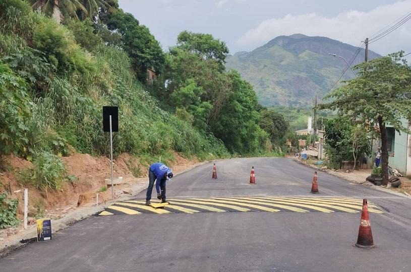 Avenida principal de Cidade Pomar na Serra recebe melhorias com super material