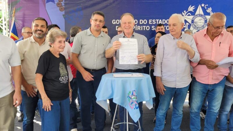 Renato Casagrande autoriza início das obras de restauração do Solar Miguel Simão, em Alegre