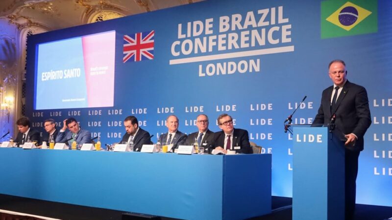 Renato Casagrande fala sobre meio ambiente e potencialidades do Estado em evento na Inglaterra