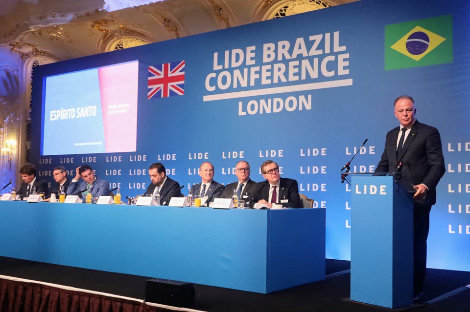 Renato Casagrande fala sobre meio ambiente e potencialidades do Estado em evento na Inglaterra