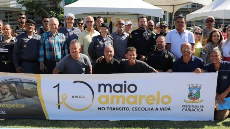 Campanha Maio Amarelo é lançada com o objetivo de conscientizar sobre a segurança no trânsito de Cariacica