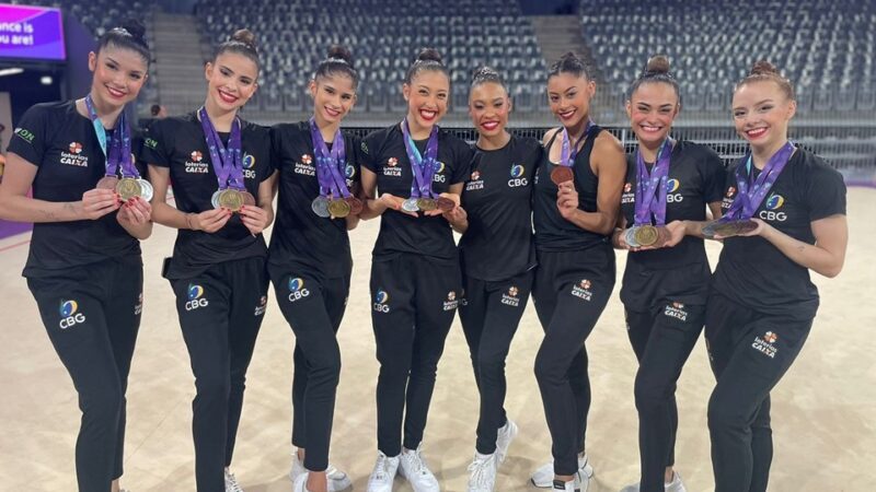 Orgulho capixaba! Brasil conquista bronze na World Challenge Cup de ginástica rítmica com a participação de Sofia Madeira