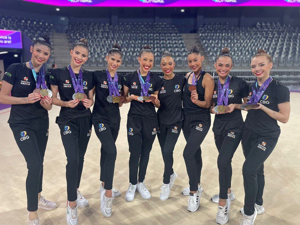 Orgulho capixaba! Brasil conquista bronze na World Challenge Cup de ginástica rítmica com a participação de Sofia Madeira