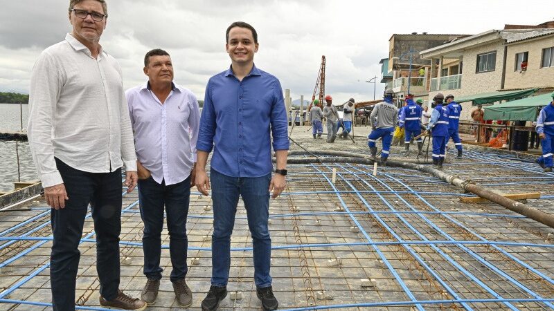 Nova Orla da Grande São Pedro em Vitória está com 50% das obras concluídas
