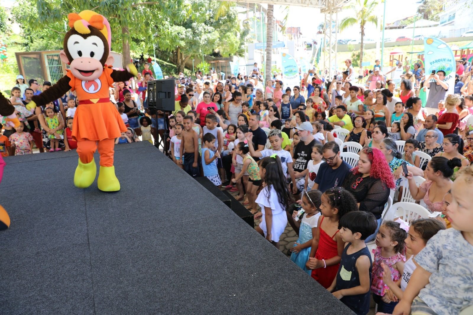 Comemoração de 1 ano do Parque da Biquinha em Cariacica leva diversão com show do Macakids