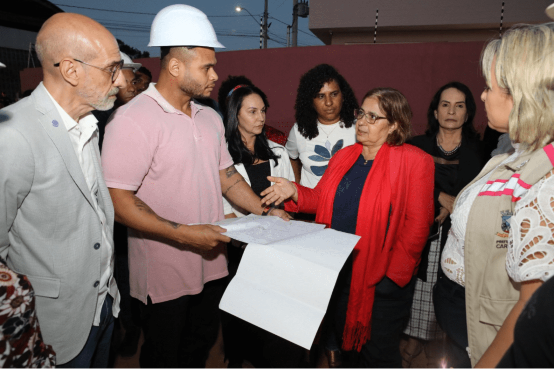 Ministra da Mulher visita local de construção da Casa da Mulher Brasileira em Cariacica