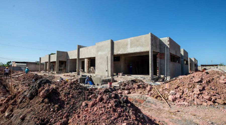 Construção da creche em São Conrado, Vila Velha, atinge marca de 70% de conclusão