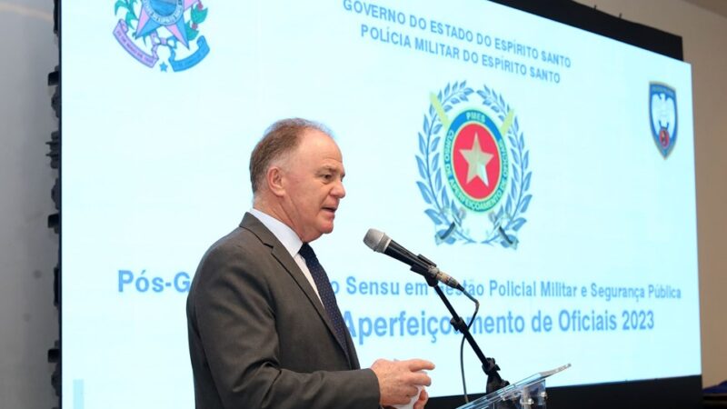 Governo realiza solenidade de formatura de Aperfeiçoamento de Oficiais da PMES