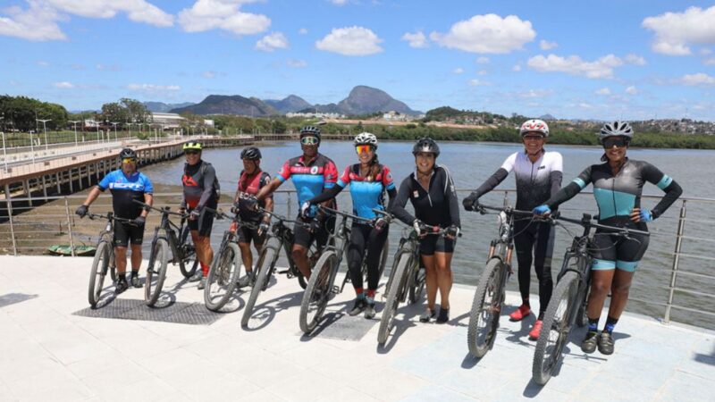Grupo de ciclistas da Grande Vitória elogia Nova Orla de Cariacica