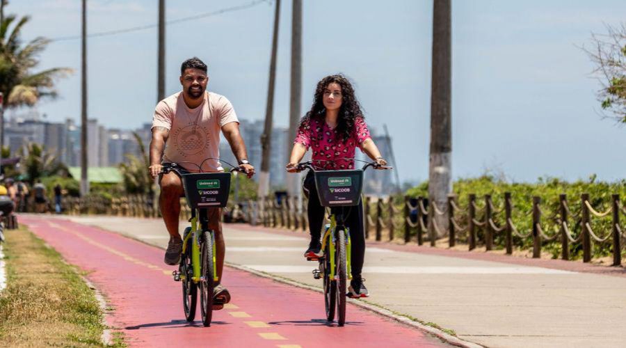 Bikes compartilhadas superam as expectativas com 14 mil viagens no primeiro mês em Vila Velha