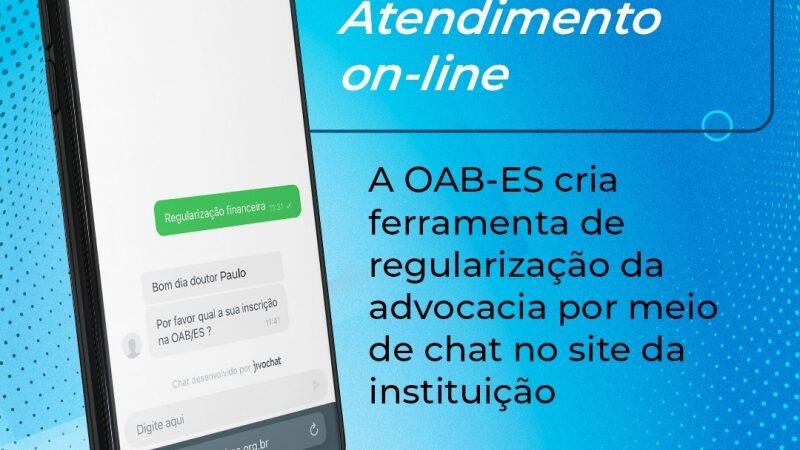 OAB-ES Lança ferramenta de regularização da advocacia através de chat no site da instituição