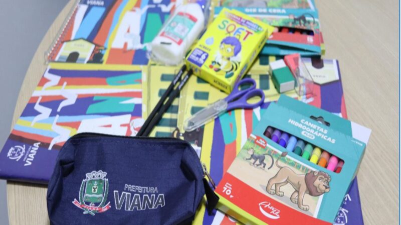 Alunos da rede municipal de Viana serão beneficiados com Kits de uniformes e materiais escolares