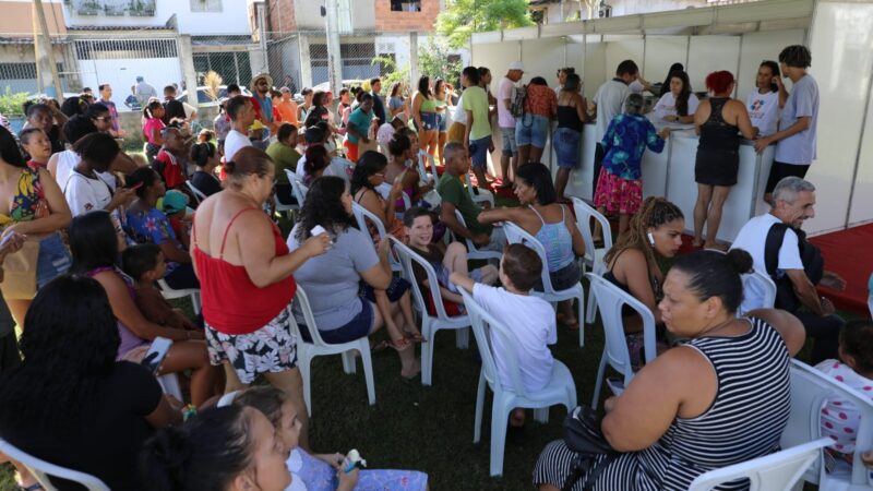 Mais de 3,5 mil pessoas são atendidas no evento Cariacica + Perto de Você, em Porto Novo