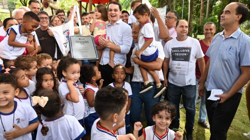 Pazolini celebra a inauguração do Parque Kids no Horto de Maruípe com muita alegria e animação