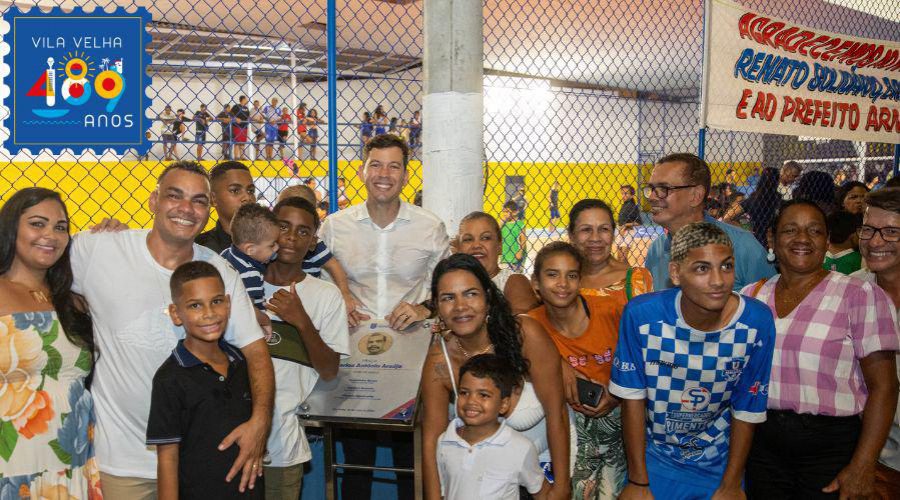 Famílias marcam presença na inauguração da área de lazer em Cobi de Baixo