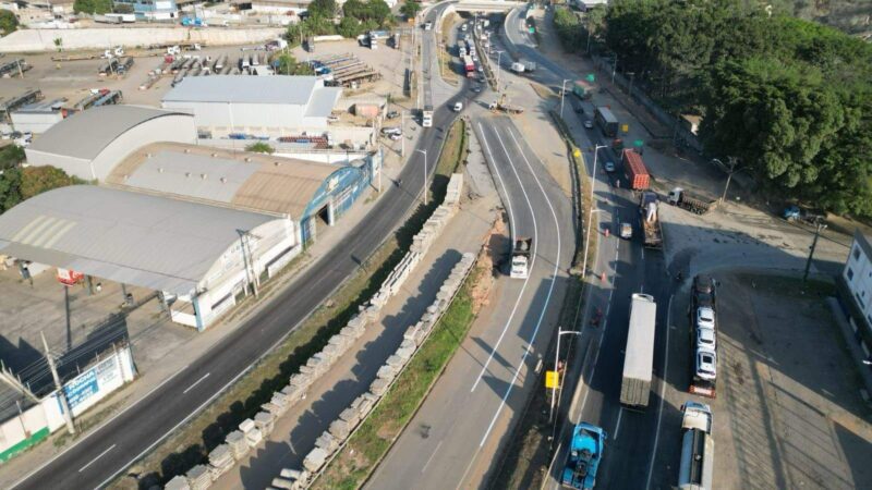 Obras de viaduto no contorno de Vitória causam alterações no trânsito a partir desta sexta (19)