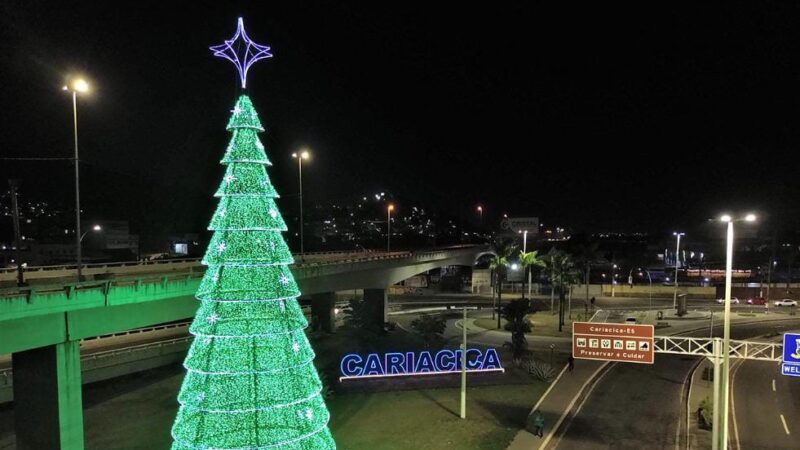 Natal em Cariacica ganha destaque com iluminação especial de 1,4 milhão de pontos de luz